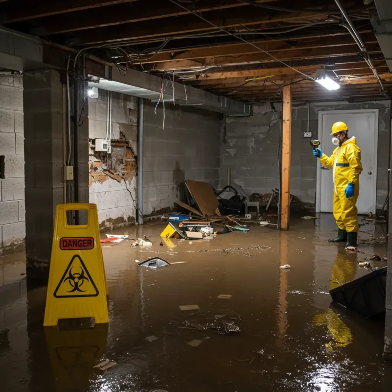 Flooded Basement Electrical Hazard in Saranac Lake, NY Property